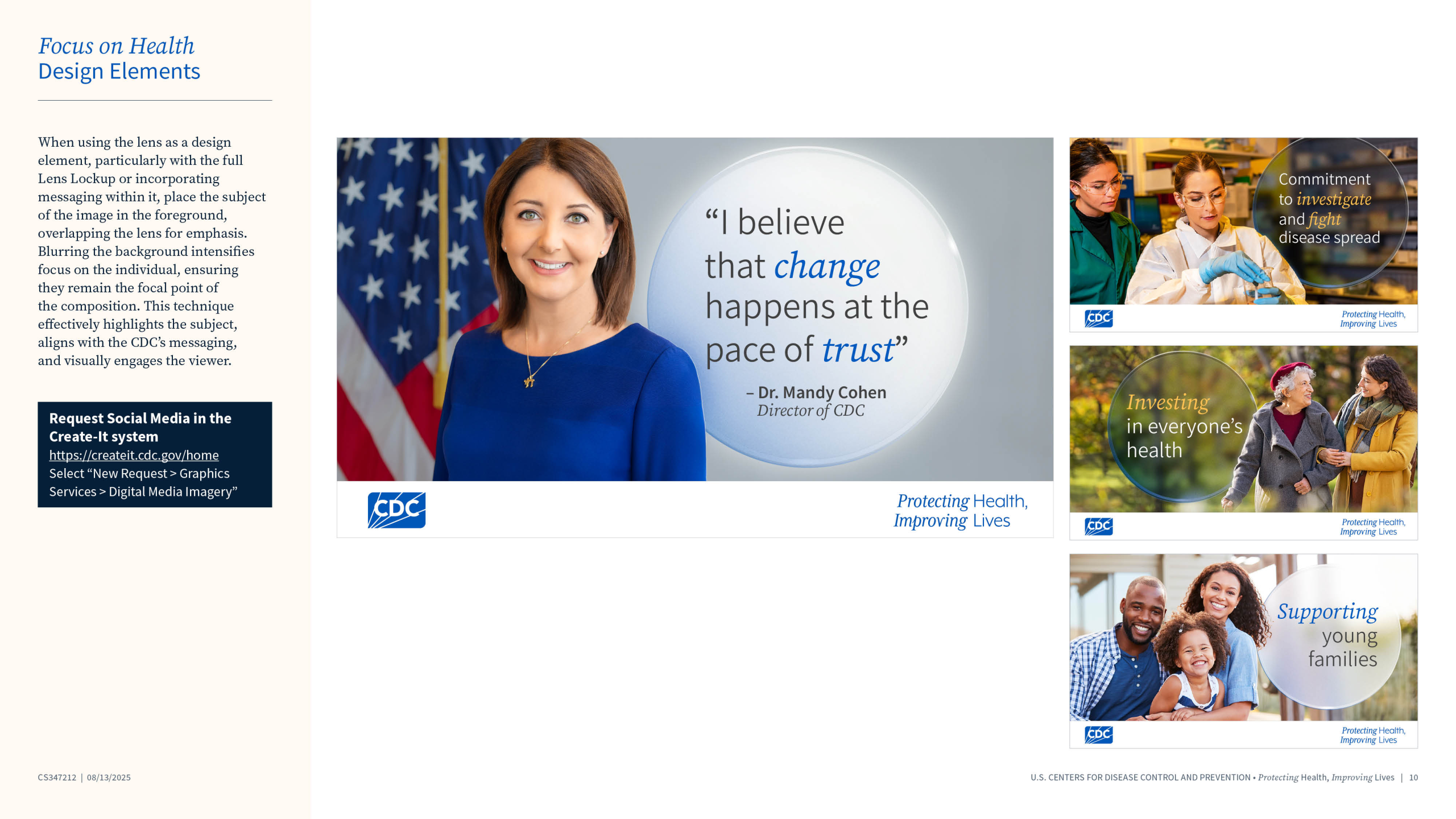 Page from OneCDC styleguide