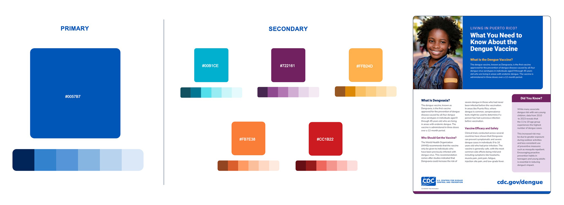 Color scheme and layout of identity refresh